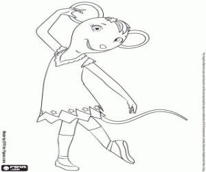 desenho de Viki, uma bailarina para colorir