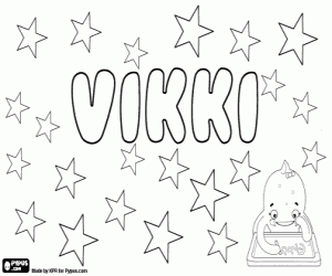 desenho de Vikki, variante de Vicky para colorir