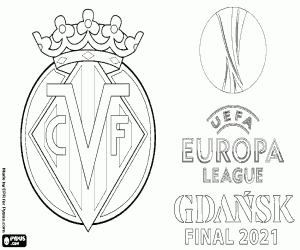 desenho de Villarreal, Liga Europa 2020-21 para colorir