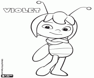 desenho de Violeta, uma abelha de Buzztropolis para colorir