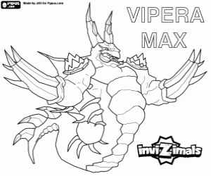 desenho de Vipera Max, um horrível Invizimals para colorir