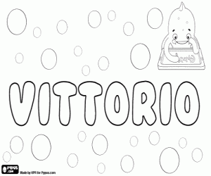 desenho de Vittorio, nome italiano para colorir