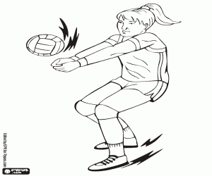 desenho de Voleibol nos Jogos Olímpicos de verão para colorir