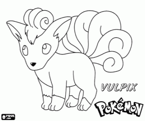 desenho de Vulpix, uma raposa Pokemon para colorir