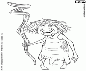 desenho de Vó, a sogra de Grug de Os Croods para colorir