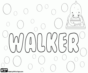 desenho de Walker, nome de origem inglesa para colorir