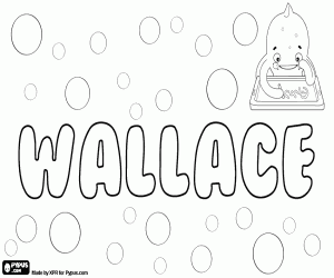 desenho de Wallace, nome escocês e Inglês para colorir