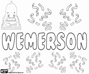 desenho de Wemerson, nome para filho para colorir