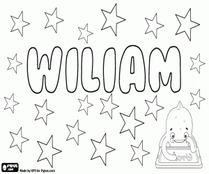 desenho de Wiliam, variante do William para colorir