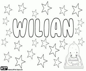 desenho de Wilian, variante do William para colorir