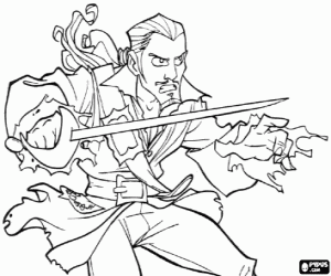desenho de Will Turner, os piratas do Caribe para colorir