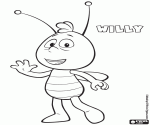 desenho de Willy, o grande amigo de Maya para colorir