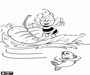desenho de Willy um inseto surfista para colorir