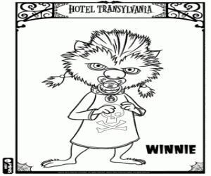 desenho de Winnie, a filha do lobisomem para colorir