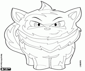 desenho de Wocky, mascote virtual de Neopets para colorir