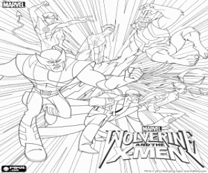 desenho de Wolverine e os X-Men para colorir