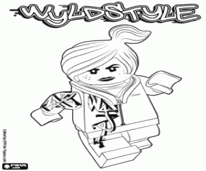 desenho de Wyldstyle, um personagem de Lego para colorir