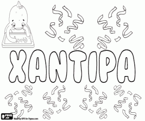 desenho de Xantipa, variante de Xanthippe para colorir