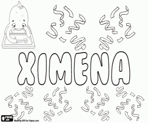 desenho de Ximena, derivado de Ximeno para colorir