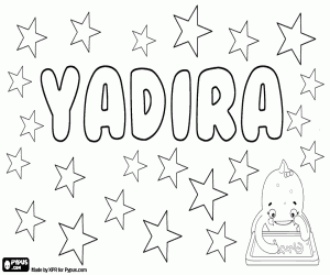 desenho de Yadira, nome para menina para colorir