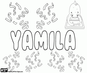 desenho de Yamila, variante de Jamila para colorir