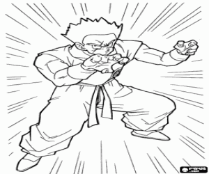 desenho de Yamsha, personagem de Dragon Ball para colorir