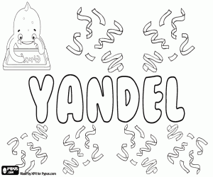 desenho de Yandel, variante de Llandel para colorir
