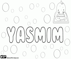 desenho de Yasmim, variante de Yasmeen para colorir