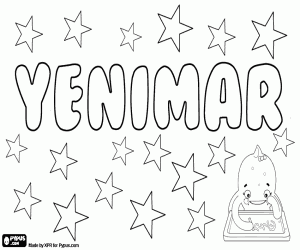 desenho de Yenimar, nome para menina para colorir