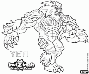 desenho de Yeti, Invizimals A nova dimensão para colorir