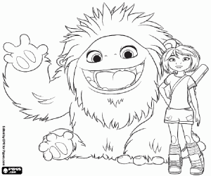 desenho de Yi e Everest de Abominable para colorir
