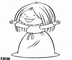 desenho de Ylvi, uma amiga de Vicky o Viking para colorir