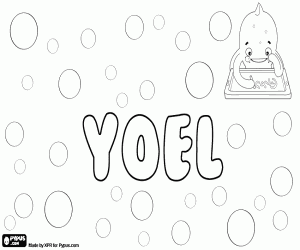 desenho de Yoel, nome para filho para colorir