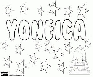 desenho de Yoneica, nome para menina para colorir