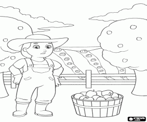 desenho de Yumi a agricultora de Paw Patrol para colorir