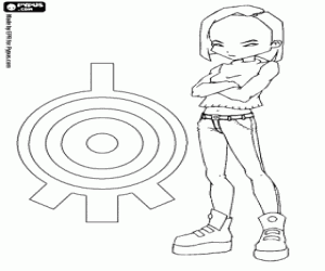 desenho de Yumi, personagem de Code Lyoko para colorir