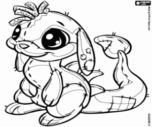 desenho de Zafara, um animal de Neopets para colorir