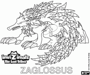 desenho de Zaglossus, Invizimals Tribos Perdidas para colorir