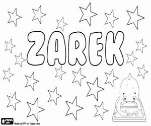 desenho de Zarek, nome para filho para colorir