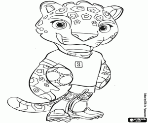 desenho de Zayu, mascote Copa do Mundo México 2026 para colorir