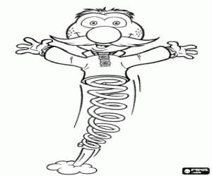 desenho de Zebedee, personagem de Franjinhas para colorir