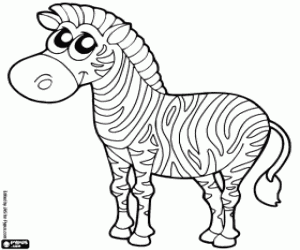 desenho de Zebra para colorir