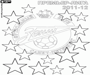 desenho de Zenit, campeão russo 2011-2012 para colorir