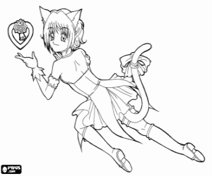 desenho de Zoey Hanson, líder das Mew Mew para colorir