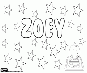 desenho de Zoey, variante do Zoe para colorir