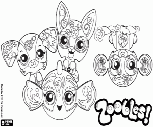 desenho de Zoobles, Primavera para a vida para colorir