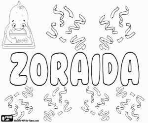 desenho de Zoraida, variante de Zureidy para colorir