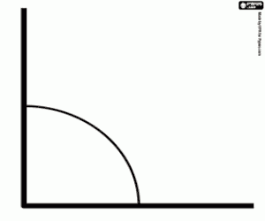 desenho de O ângulo de 90 graus para colorir