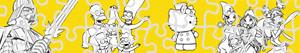desenhos de Puzzles de Personagens de Cartoon para colorir