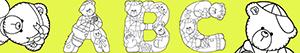 desenhos de Letras com ursos para colorir